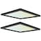 Luxrite 9 Inch Square LED Flush Mount Light 3 CCT Selectable 3000K-5000K 18W 1200LM Dimmable Black 2-Pack LR23595 LR23689-2PK - alternate 1